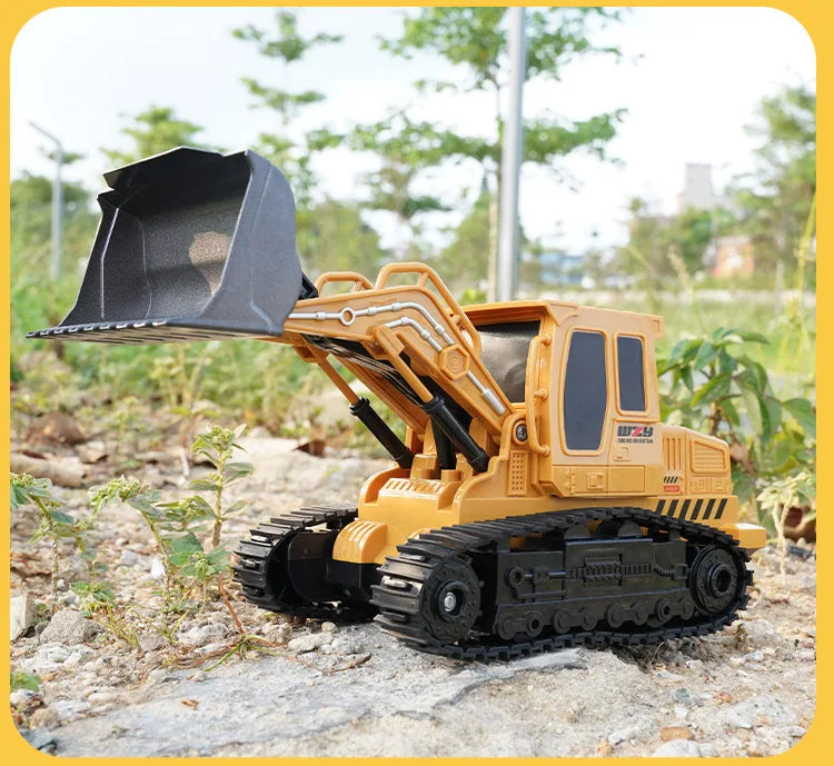 2.4G RC Excavator Children Remote Control Model Car Engineering Dump Truck Bulldozer High Tech Remote Control Car Children Toys