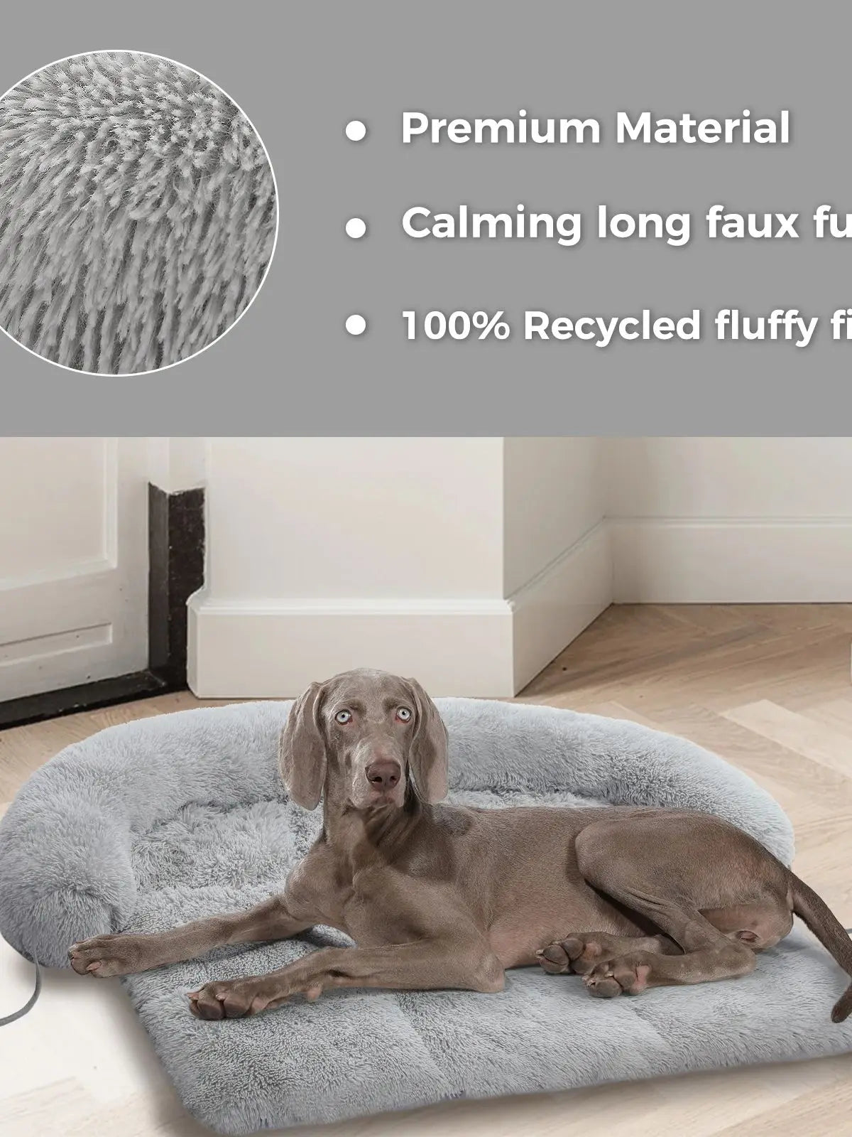 Dog Bed Large Sized Dog Fluffy Bed Couch Cover Large Dog Bed Washable Mat For Furniture Protector Perfect For Large Cats Grey