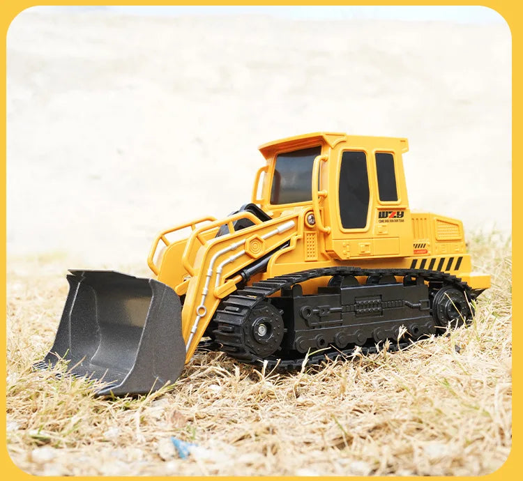 2.4G RC Excavator Children Remote Control Model Car Engineering Dump Truck Bulldozer High Tech Remote Control Car Children Toys