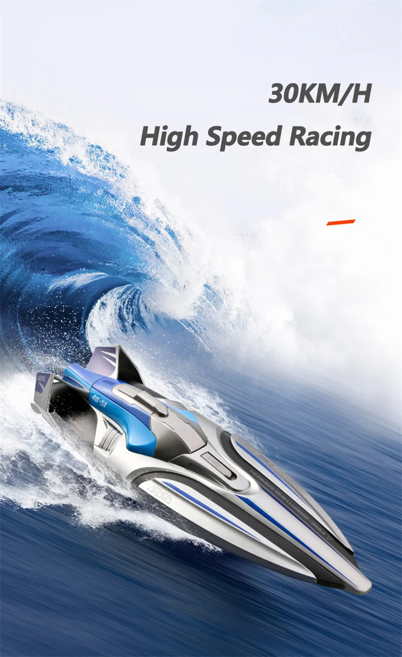 30KM/H RC High Speed Racing Boat Speedboat Remote Control Ship Water Game Kids Toys Children Birthday Boys Gift  Rc Boat