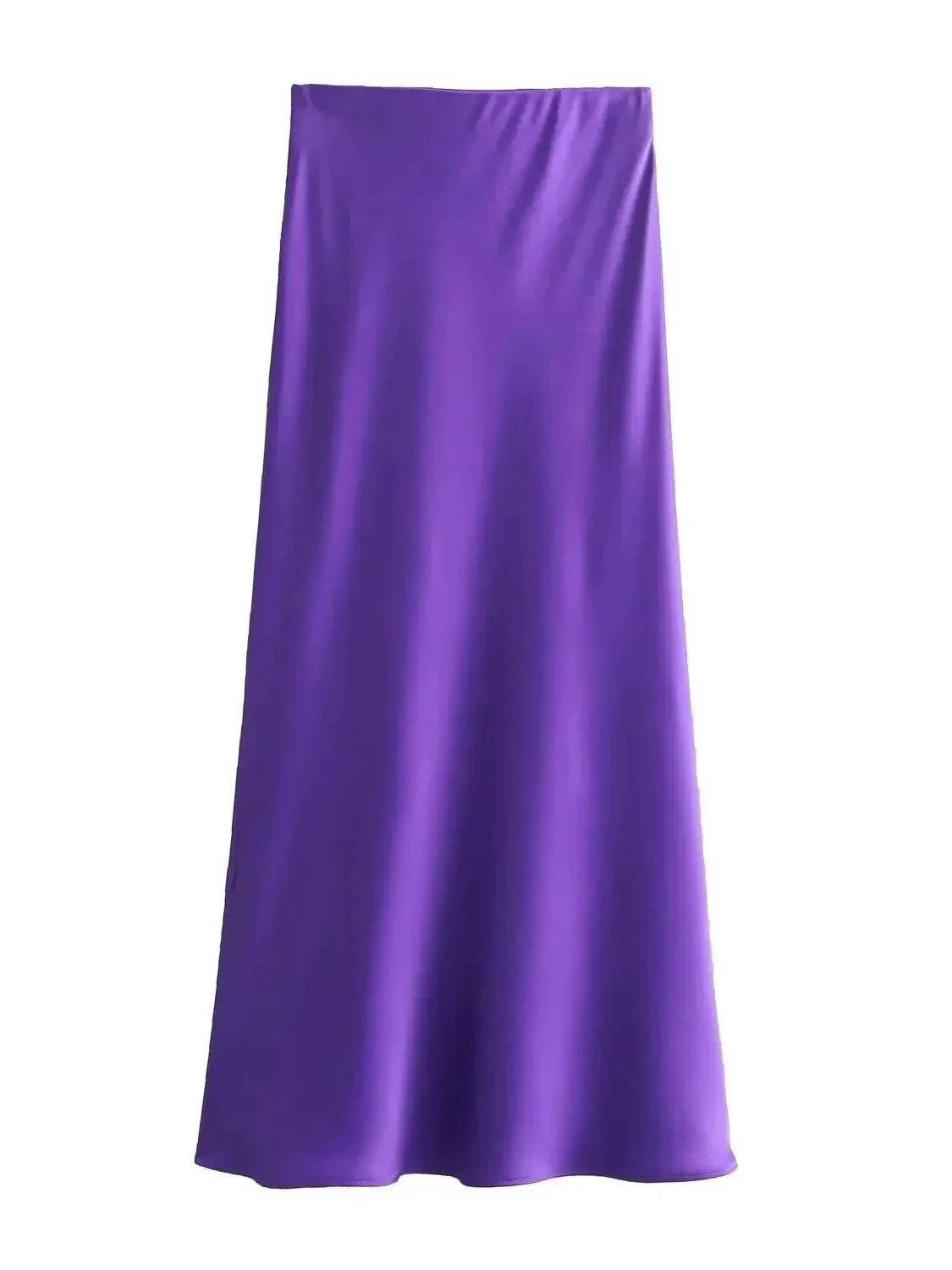 Flowing Satin Midi SkirtExpress Global Mart  Product Description
Embrace elegance with the Flowing Satin Midi Skirt, a perfect addition to your wardrobe for those seeking refined style and comfort. This A-line Flowing Satin Midi SkirtDSers