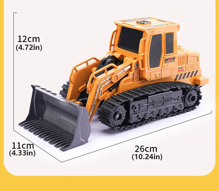 2.4G RC Excavator Children Remote Control Model Car Engineering Dump Truck Bulldozer High Tech Remote Control Car Children Toys