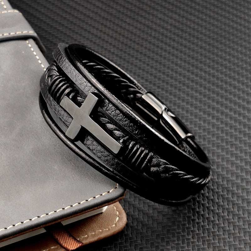 Men Chakra BraceletExpress Global Mart  Introducing Our Stylish Men's Leather Cross Bracelet!
Elevate your accessory game with our exquisite leather cross bracelet, designed to add a touch of charm and sopMen Chakra BraceletZendrop