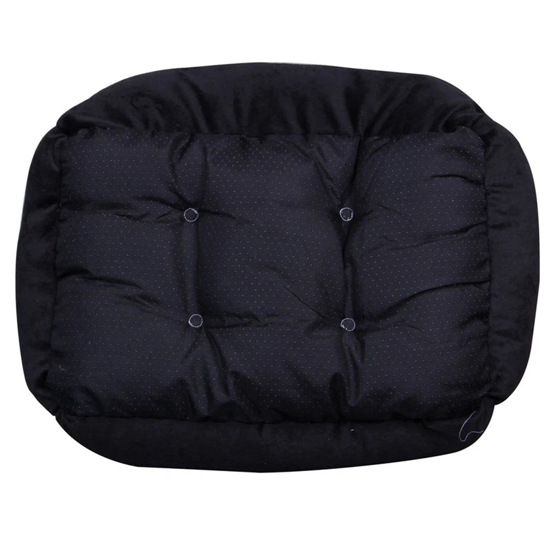 2X Extra Large Luxury Washable Pet Dog Puppy Cat Bed Cushion Soft Mat Warmer Basket Color:Black Size:Xxs