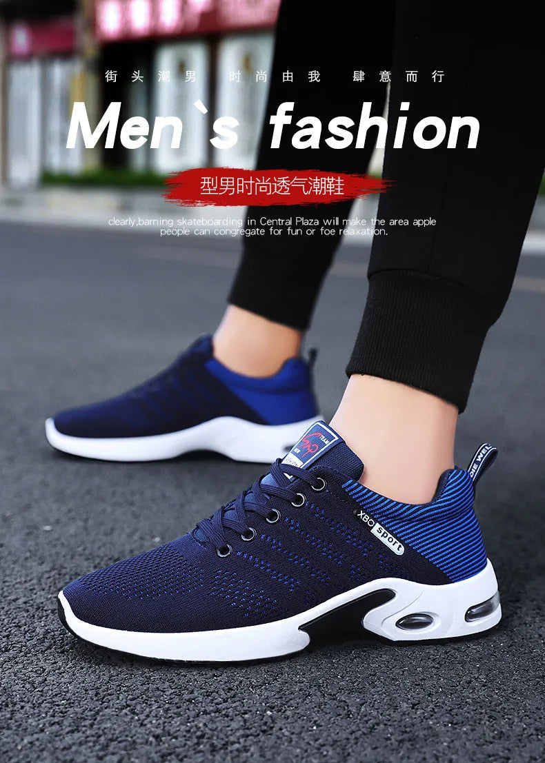 Shoes men 2024 new trend men's shoes breathable lace-up running shoes Korean version light casual sports shoes