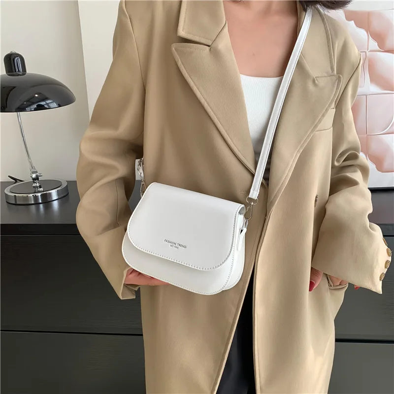 Vintage Saddle Crossbody Bag PU Leather Women's Luxury Design Small Handbag and Purse Ladies Travel Shoulder Messenger Bag Purse