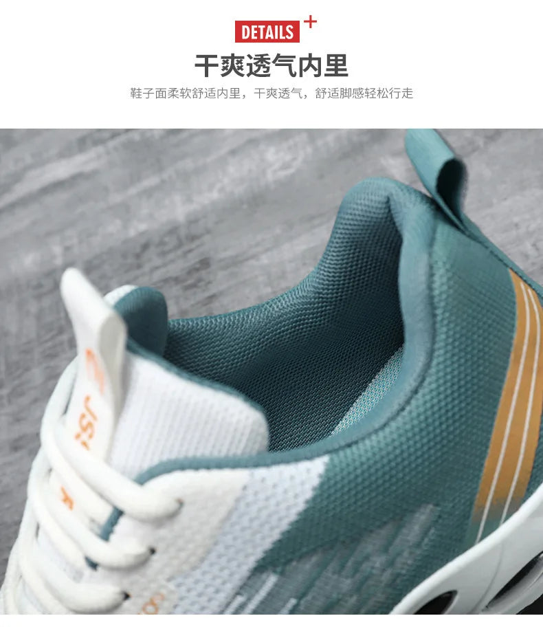 2024 Men's Shoes Spring fashion Soft sole sports single shoes flying woven Casual style men's Running shoes sneakers