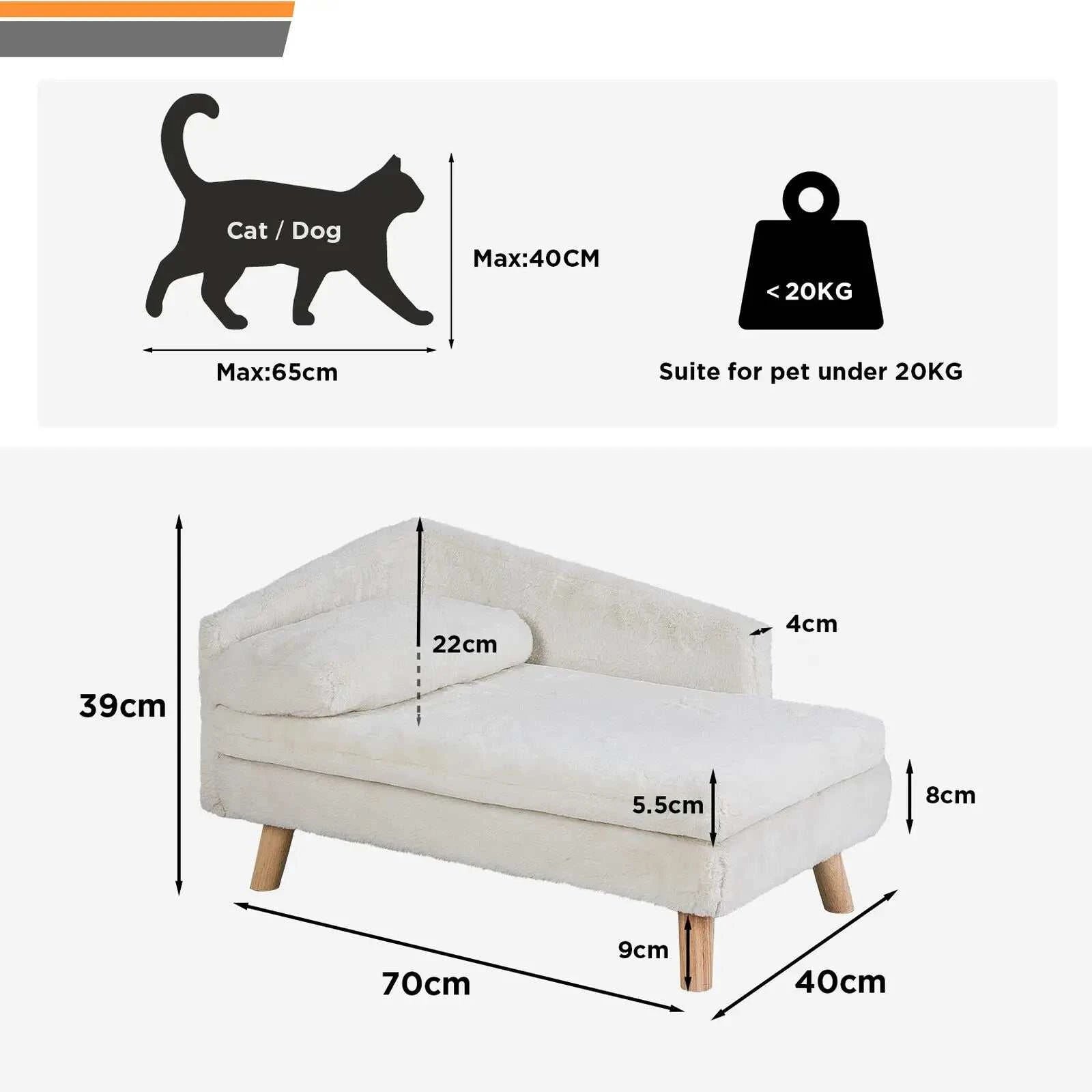 Elevated Pet Bed Solid Wood Leg Dog Cat SofaExpress Global Mart  SPECIFICATIONSBrand Name: NoEnName_NullItem Type: sofasIs Smart Device: noMaterial: 100% CottonOrigin: Mainland ChinaCN: GuangdongType: catsFeature: waterproofElevated Pet Bed Solid Wood Leg Dog Cat Sofa for Indoor  L Shape PlushExpress Global Mart 