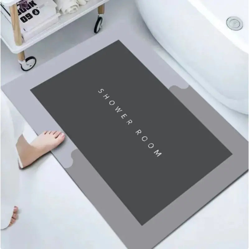 Non-Slip Diatomite Foot Rug Bathroom Toilet Simple Dirty Resistant Absorbent Quick Drying Carpet, Anti-Fall Door Mat