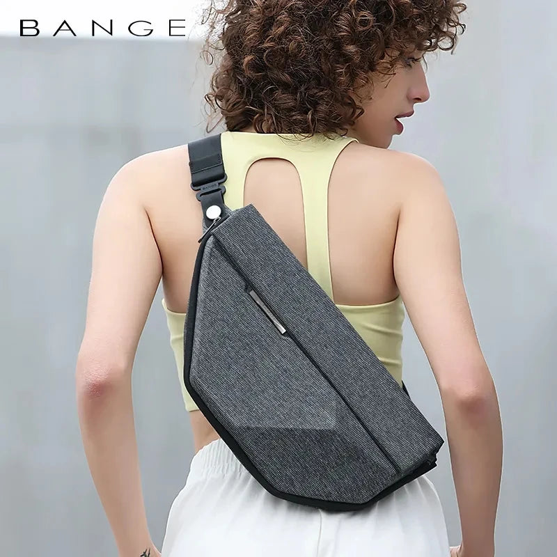 BANGE Cross Man Anti-theft Bag  Multifunction Hard Shoulder Bags Messenger Chest Sling Crossbody Bags Travel For 7.9 inch iPad