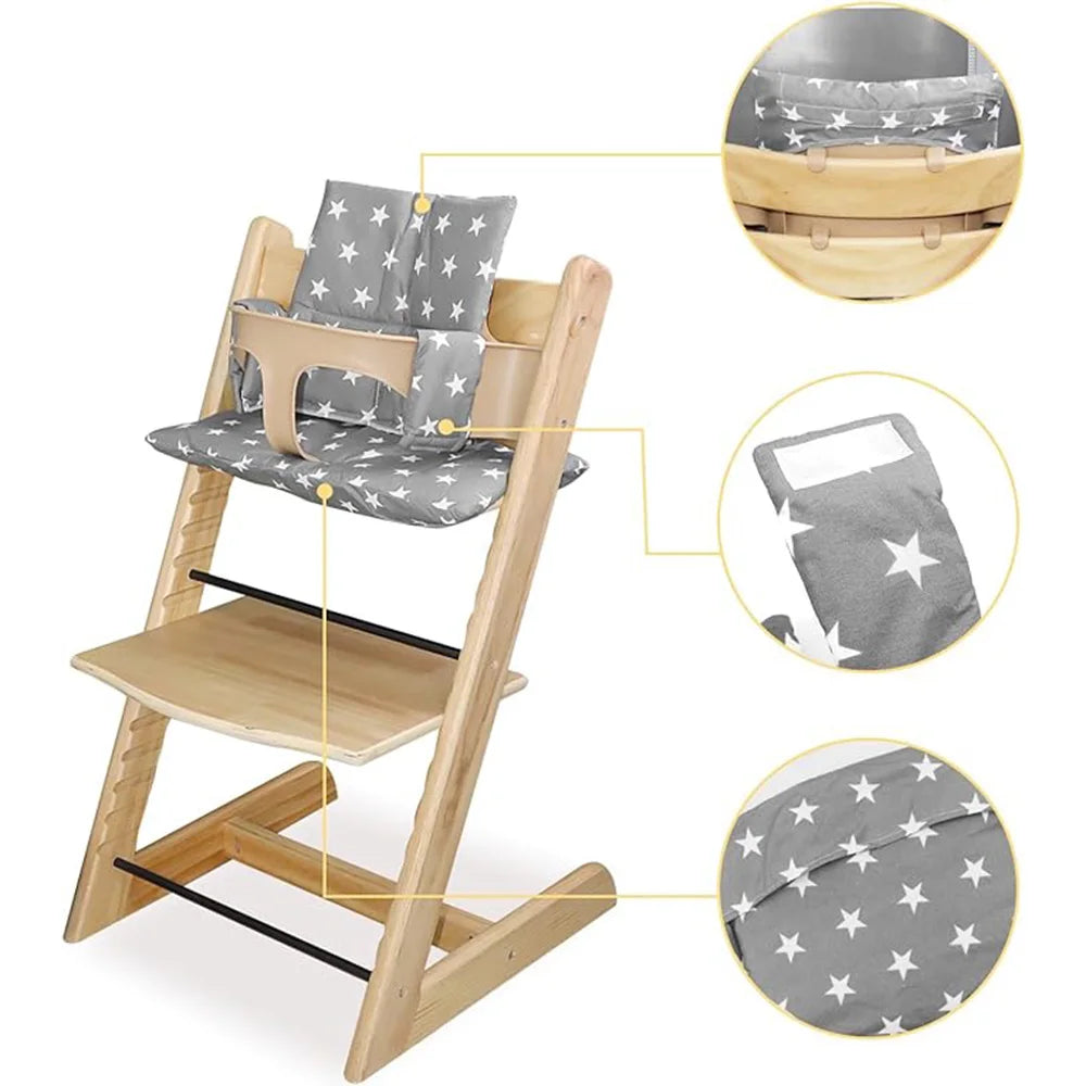 Dining Chair Seat Cushion,Wipe Clean Cushion for High Chair,Cartoon Printing,It Safer and More Comfortable for Baby to Sit On