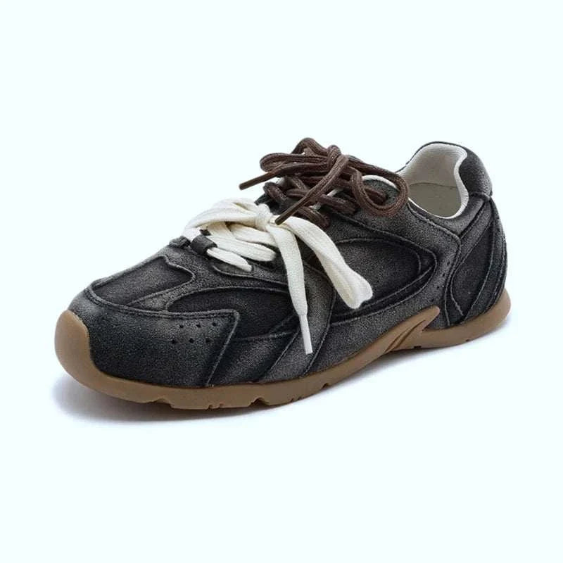 Leather Retro SneakersExpress Global Mart  Product Description
Elevate your style with these Leather Retro Sneakers, designed for both comfort and fashion. Perfect for the modern woman who appreciates a classLeather Retro SneakersDSers