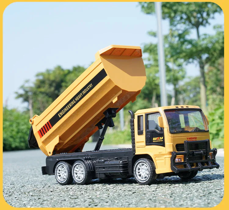 2.4G RC Excavator Children Remote Control Model Car Engineering Dump Truck Bulldozer High Tech Remote Control Car Children Toys