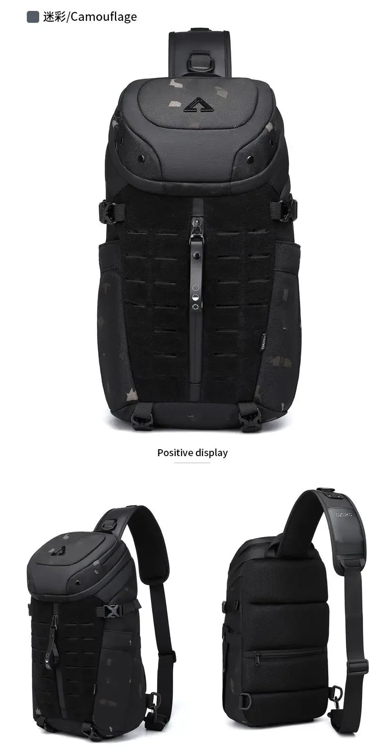 Ozuko Anti-Theft Short Travel Messenger Sling  Cross bag men Waterproof USB Man Crossbody Bag Fashion Designer Chest Bag