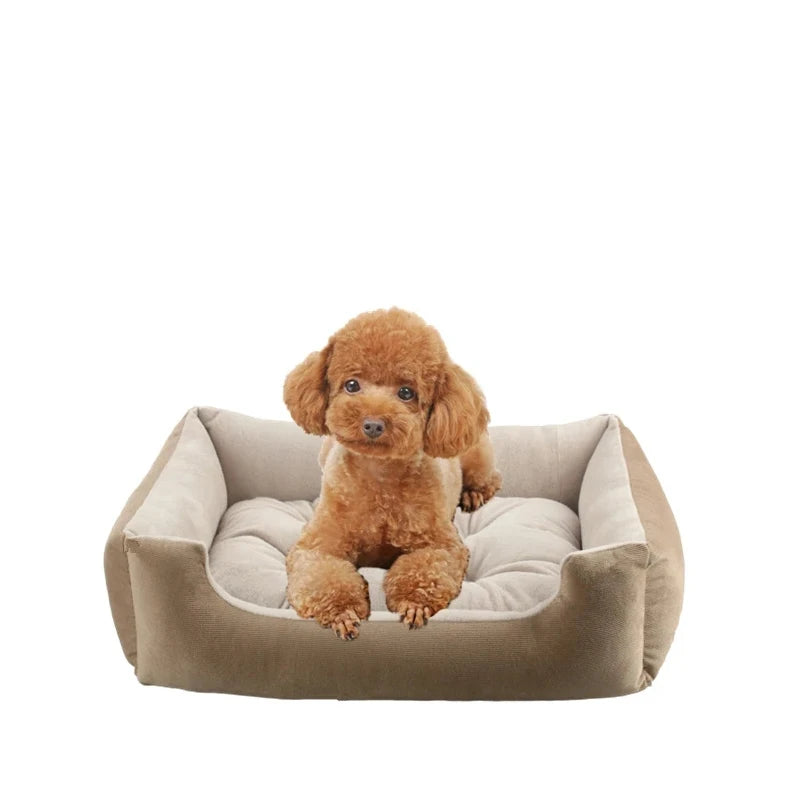 Medium Small Dog Sofa Bed Cushion Bed for Dog Cat Pet Square Plush Kennel Pet Calming Dog Bed House Pet Supplies Accessories