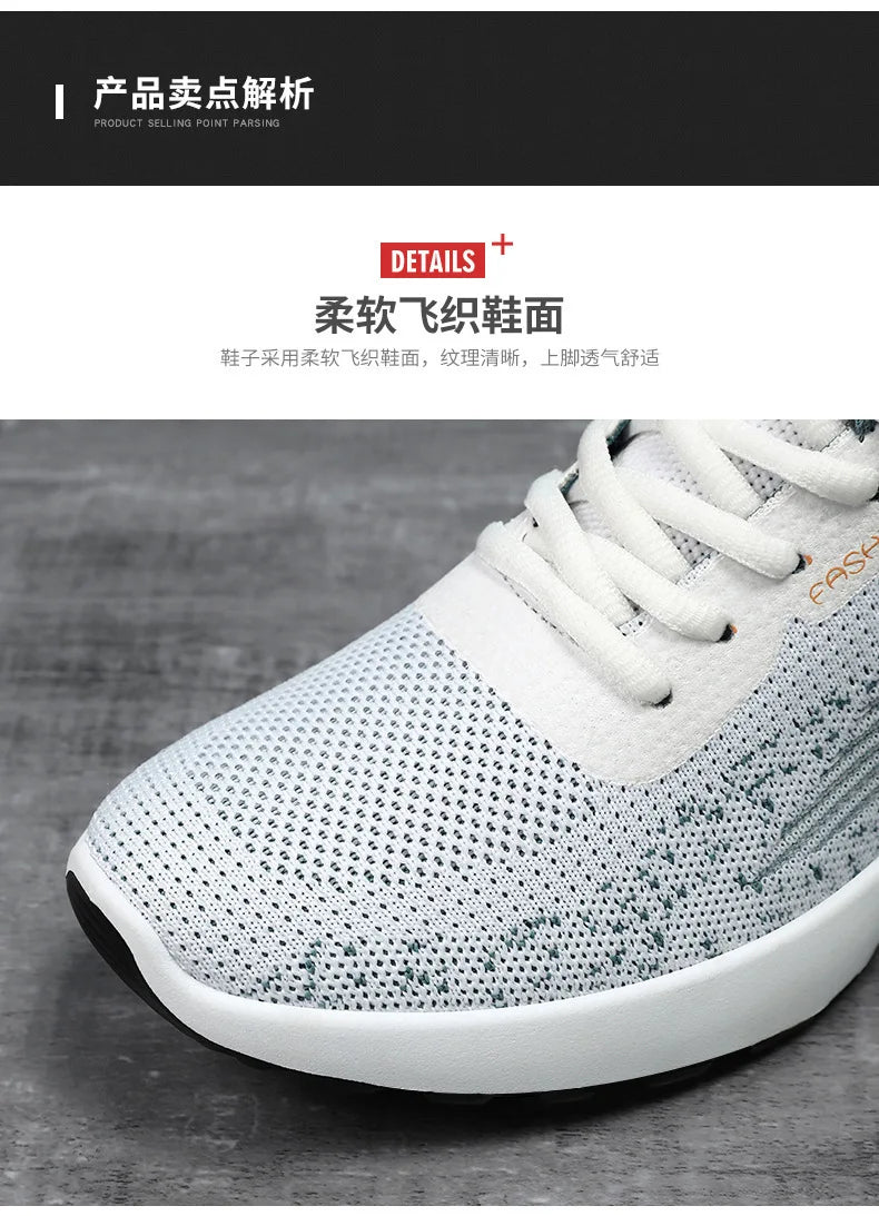 2024 Men's Shoes Spring fashion Soft sole sports single shoes flying woven Casual style men's Running shoes sneakers