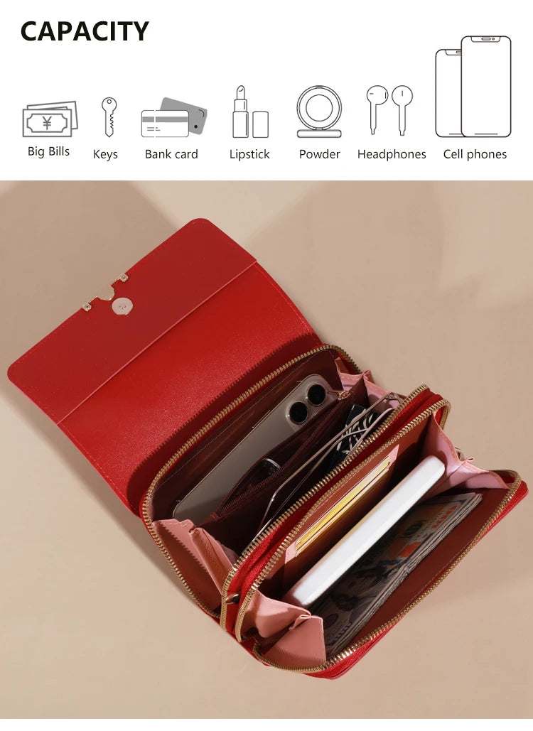 Women's Wallet Korean Handbag Multi Card Large Capacity Casual Shoulder Bag Mobile Phone Packet Fashion New Style