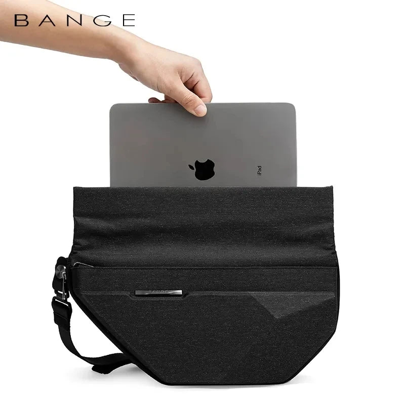 BANGE Cross Man Anti-theft Bag  Multifunction Hard Shoulder Bags Messenger Chest Sling Crossbody Bags Travel For 7.9 inch iPad