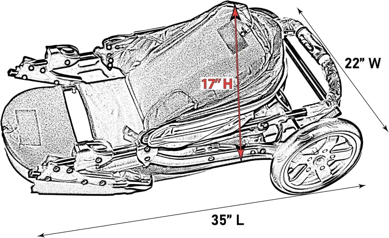 Pet Stroller for Cats/Dogs, Zipperless Entry, Easy One-Hand Fold, Jogging Tires, Removable Liner, Cup Holder + Storage Basket