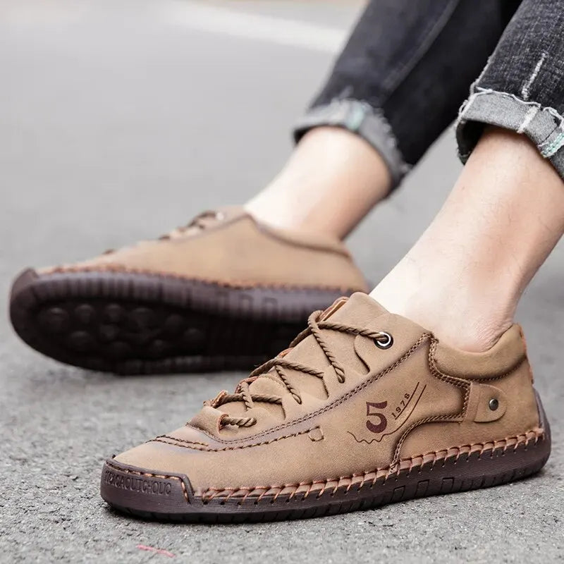 New Men Leather Casual Shoes Oudoor Comfortable High Quality Fashion Sot Homme Cassis Anke Non-slip Fats Moccasin Trend