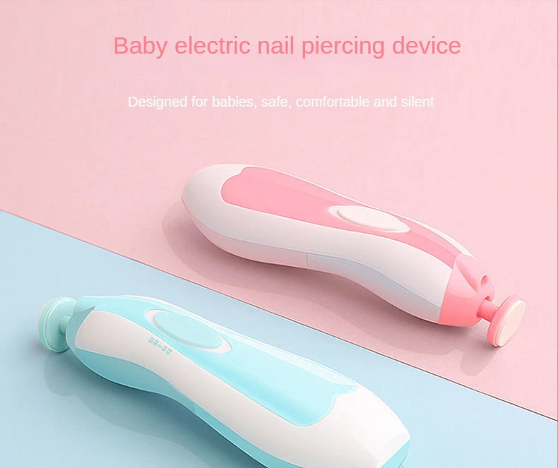 Baby Nail Trimmer Electric Newborn Essential Set Nail Clippers Tools Cutter Care Set Coupe Ongle Bebe With 6 Grinding Heads