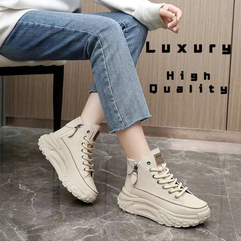 Fashion High Top SneakersExpress Global Mart  Product Description
Step up your footwear game with the Fashion High Top Sneakers, designed for the modern woman who values both style and comfort. Made from high-quFashion High Top SneakersDSers