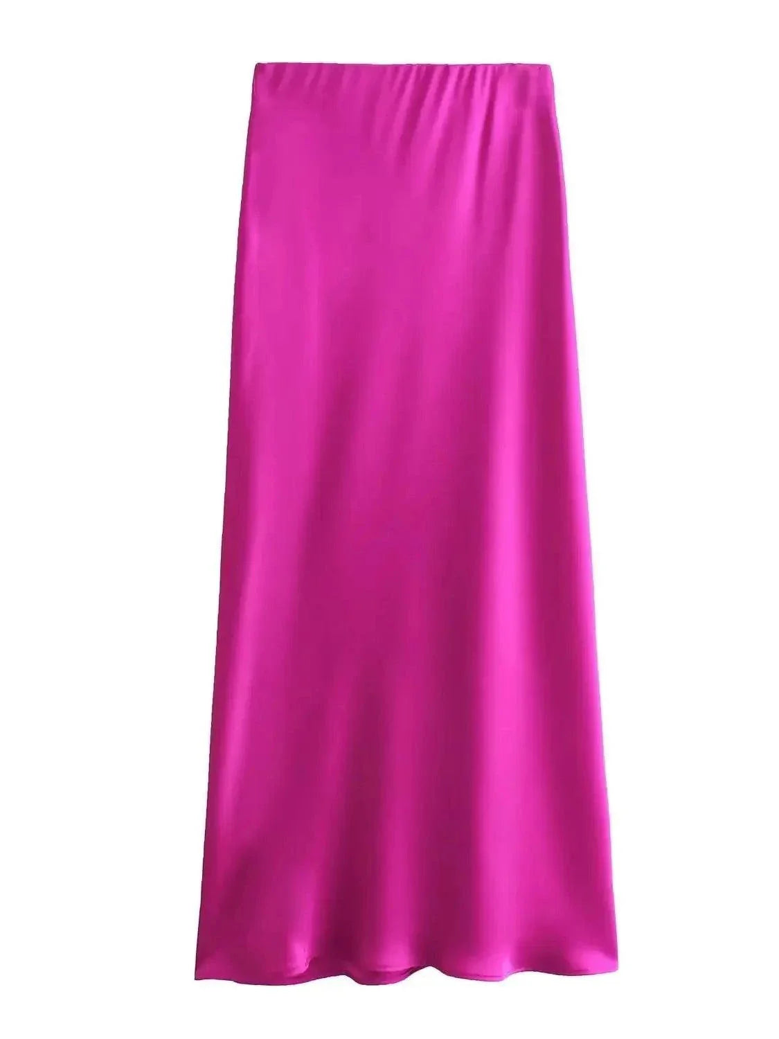 Flowing Satin Midi SkirtExpress Global Mart  Product Description
Embrace elegance with the Flowing Satin Midi Skirt, a perfect addition to your wardrobe for those seeking refined style and comfort. This A-line Flowing Satin Midi SkirtDSers