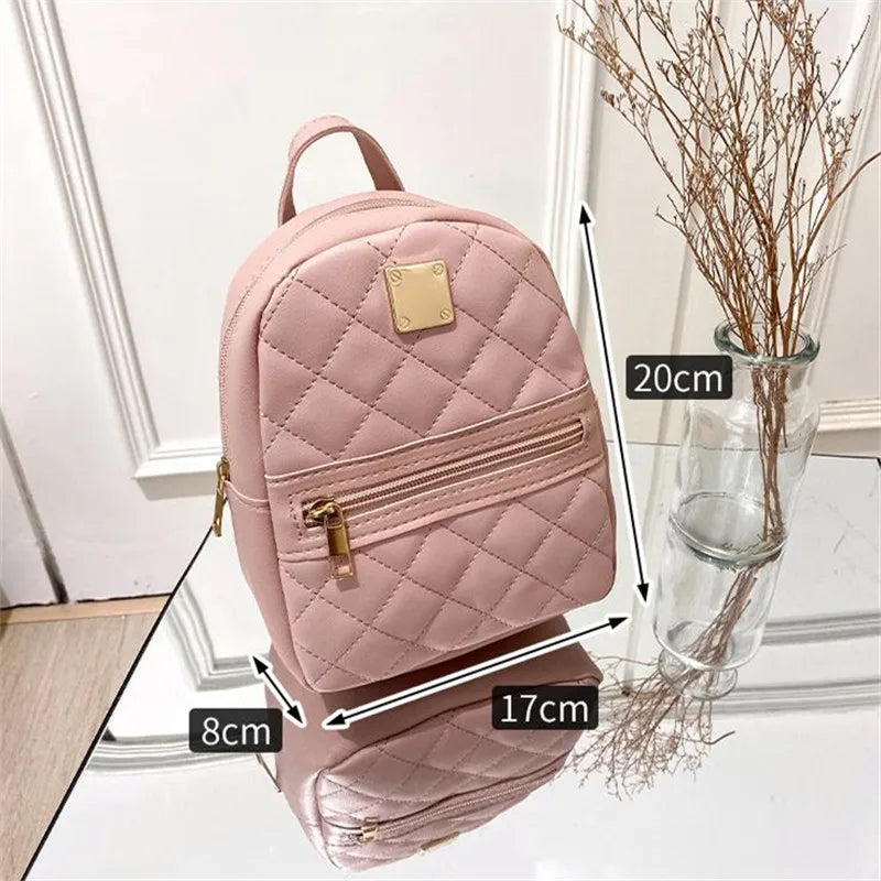 Backpack for Women PU Leather Multifunction Crossbody Bag Ladies Phone Pouch Pack Luxury Brand Shoulder Bag Messenger Bags