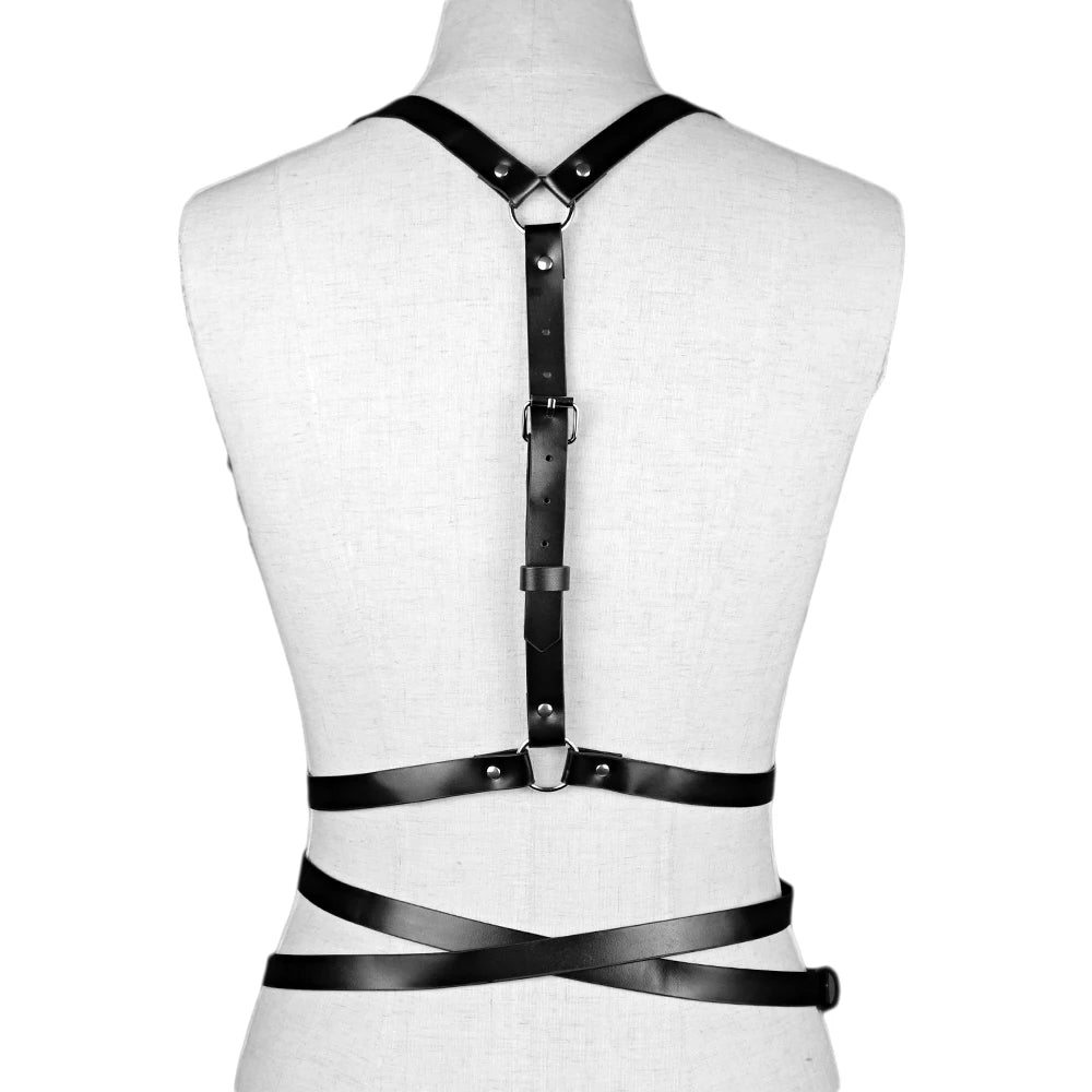 Fashion Harness belt Harness Corset Leather Lingerie Bondage Lingerie Body Harness Fetish Clothing Gothic Suspenders for Women