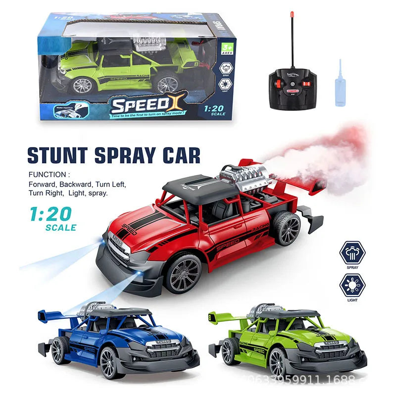 1:20 Rc Racing Car 2.4G Remote Control Car Truck with Light Smoke Spray Electric Car Radio Controlled Machine Model toys for boy