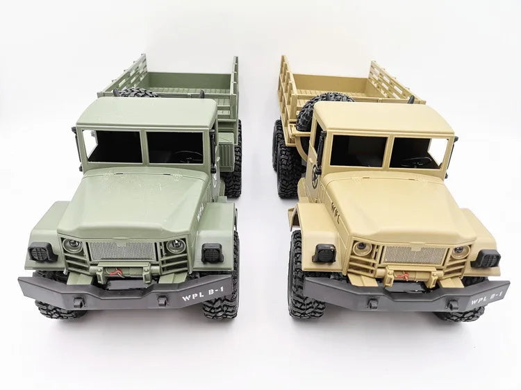 WPL 1:16 B16 2.4G Remote Control Military Truck RTR/KIT Version Six-Wheel Drive Simulation Toy Climbing Car Model Holiday Gift