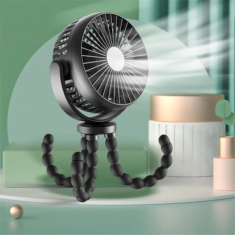 Baby Fan for Cart Stroller 3 Speeds Fans Portable Outdoor Fan Clip On for Baby USB Rechargeable Handheld Electric Fan for Home