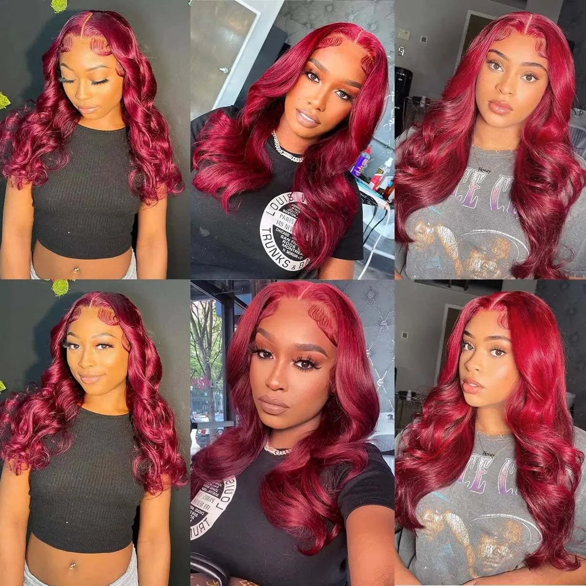 Burgundy Body Wave HD Lace Frontal Hair WigExpress Global Mart  Unleash Your Inner Diva with the Burgundy Body Wave HD Lace Frontal Hair Wig!
Transform your look with our luxurious Burgundy Body Wave HD Lace Frontal Hair Wig, desBurgundy Body Wave HD Lace Frontal Hair WigDSers