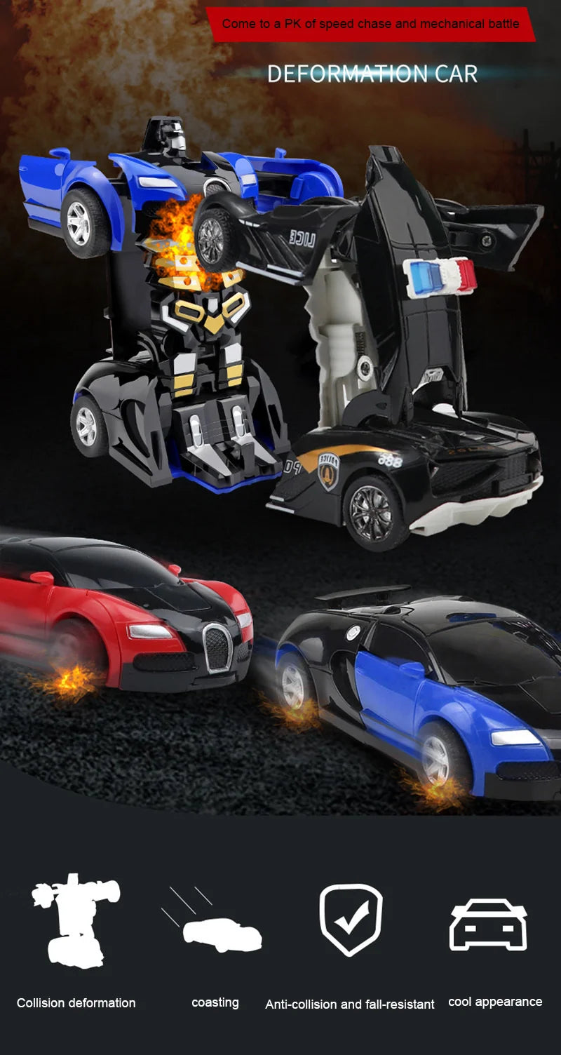 Transforming Robot With One Click Automatic Shape Conversion Boy Gift Toy Car Parent Child Interaction Model Car