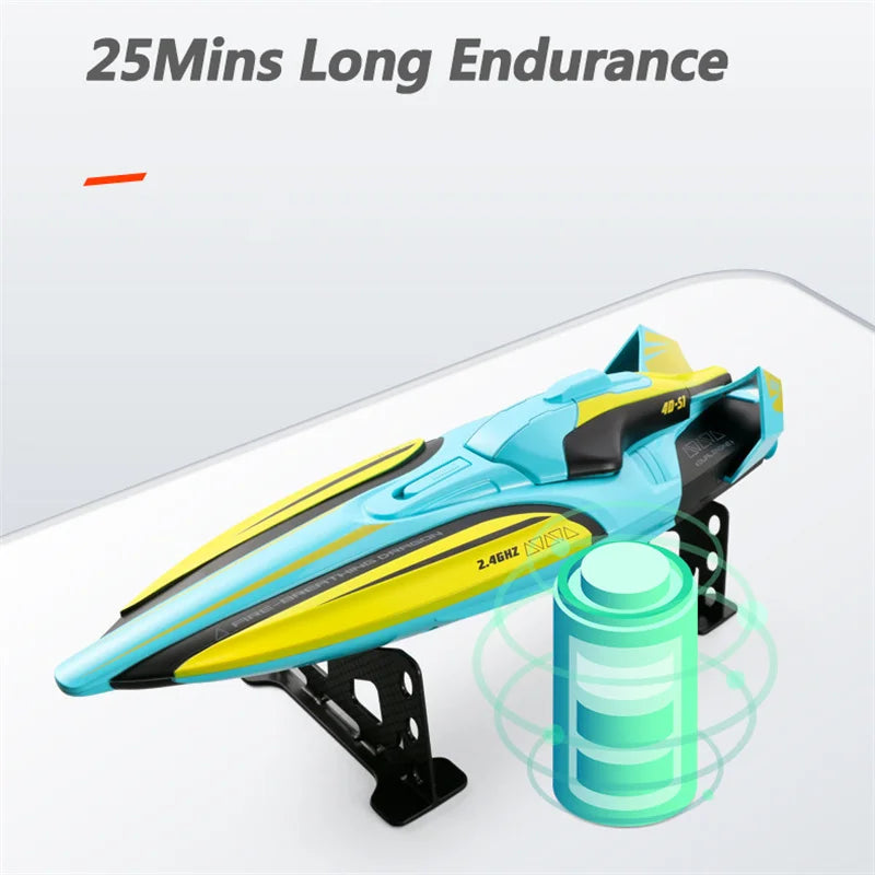 30KM/H RC High Speed Racing Boat Speedboat Remote Control Ship Water Game Kids Toys Children Birthday Boys Gift  Rc Boat