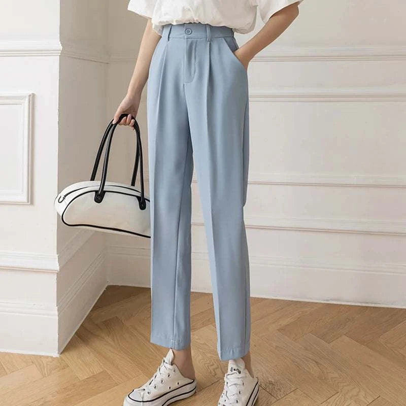 High Waist Women'Express Global Mart  Elevate Your Style with Our High Waist Women's Trousers!
Step into sophistication and comfort with our High Waist Women's Trousers, designed to complement your timelHigh Waist Women's TrousersDSers