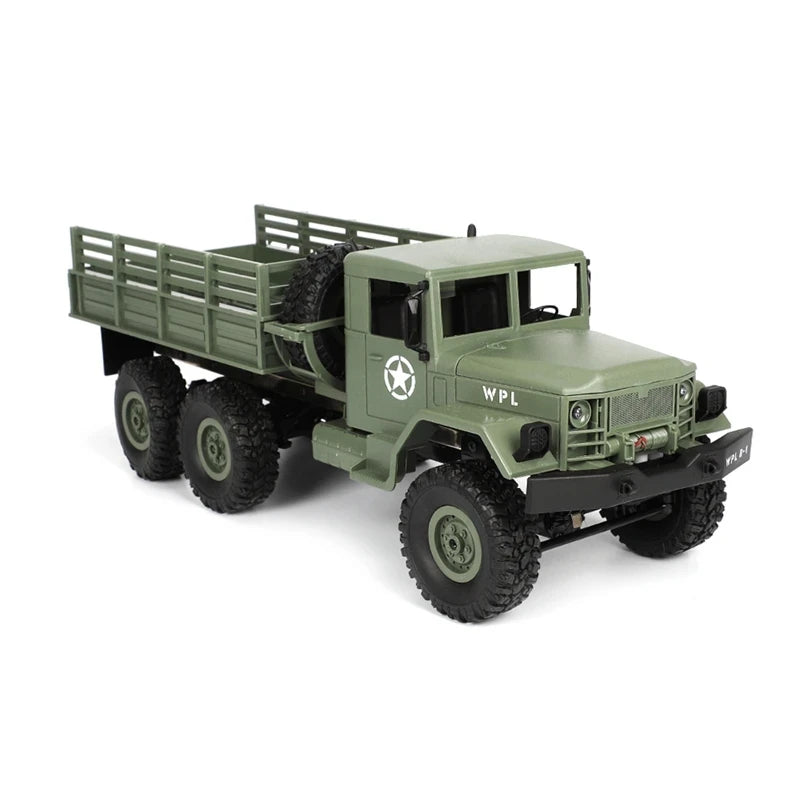 WPL 1:16 B16 2.4G Remote Control Military Truck RTR/KIT Version Six-Wheel Drive Simulation Toy Climbing Car Model Holiday Gift