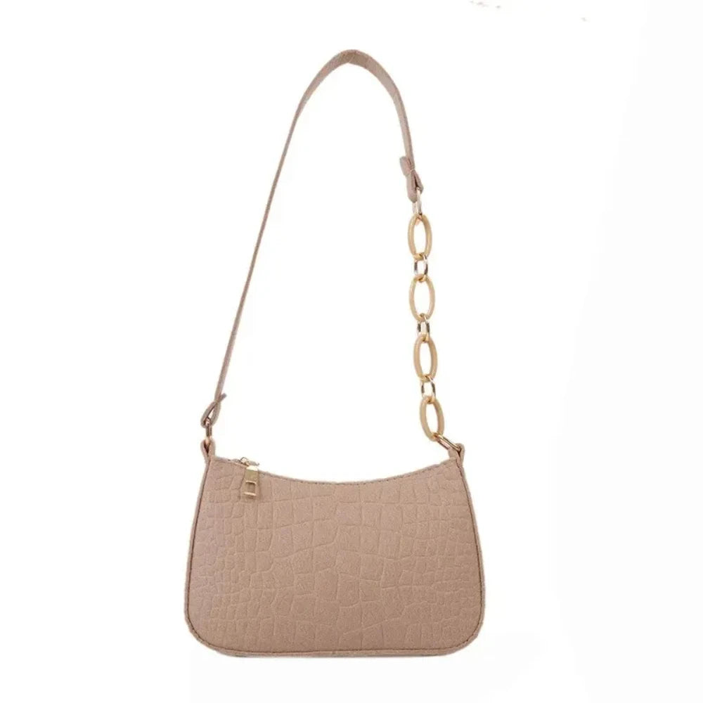 Women's Felt Design Luxury Handbag Women's Fashion Casual Handbag Crescent Shaped Small Square Bag Under The Shoulder Bag