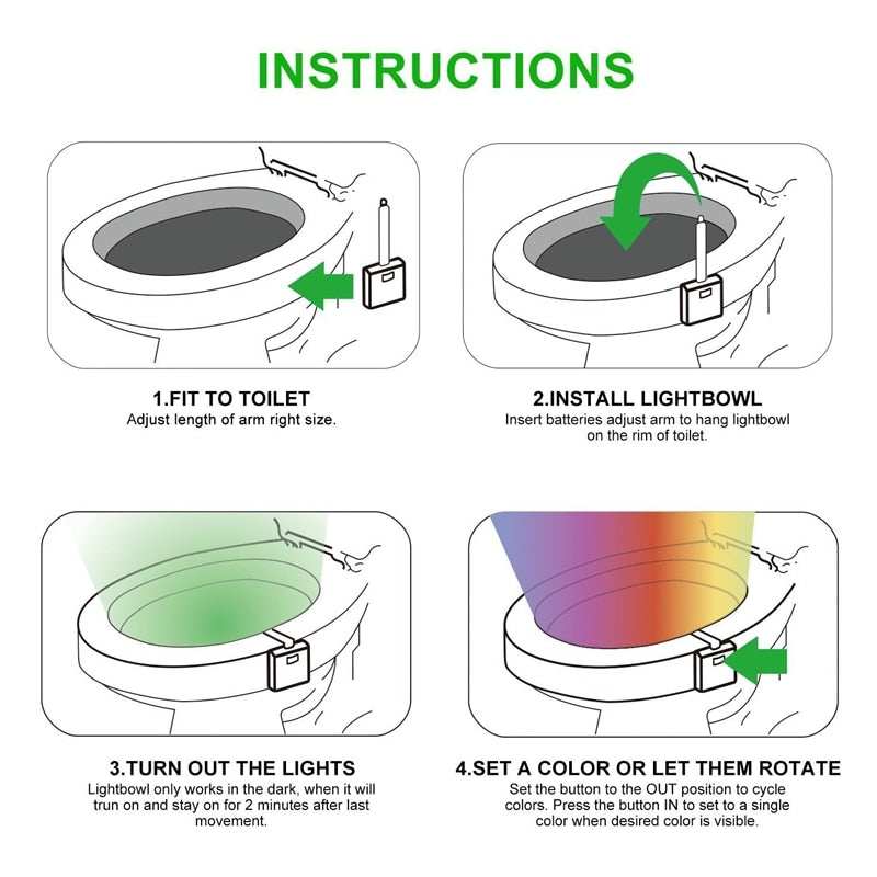 Toilet Night LightExpress Global Mart  Illuminate Your Bathroom with the Toilet Night Light!
🌙 Soft Ambient Glow: Say goodbye to harsh bathroom lights! Our night light provides a gentle, ambient glow, peToilet Night LightZendrop