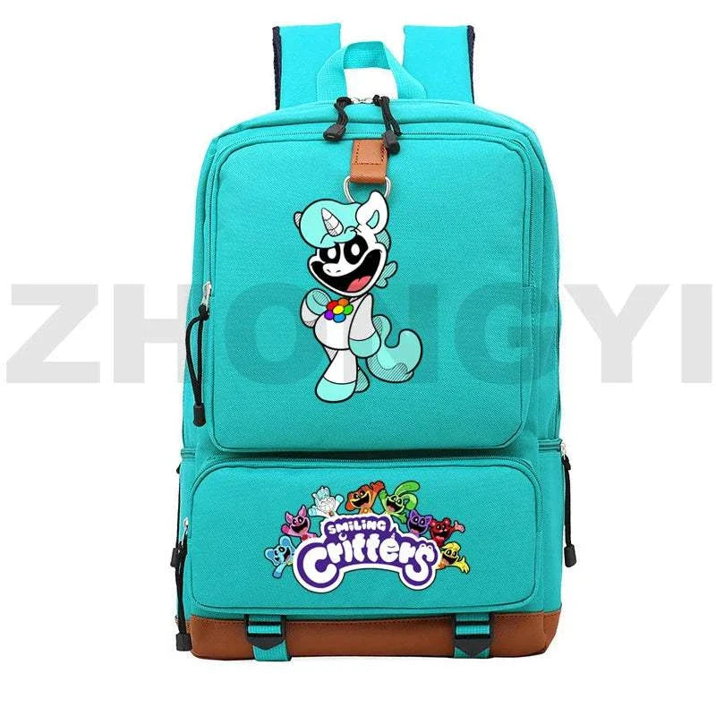 Waterproof Nylon Smiling Critters Backpack Kids Large School Back Pack Colorful Notebook Urban Mochila Bookbag Female Travel BagExpress Global Mart  customizedPlace Of Origin:China (mainland)Technics:EmbossingInterior:Interior Slot PocketHandle/Strap Type:soft handleStyle:fashionExterior:Open PocketModel Number:Smiling CriWaterproof Nylon Smiling Critters Backpack Kids Large School Back Packb0d141-b8