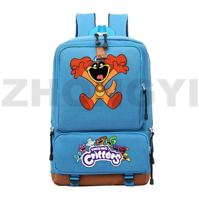 Waterproof Nylon Smiling Critters Backpack Kids Large School Back Pack Colorful Notebook Urban Mochila Bookbag Female Travel BagExpress Global Mart  customizedPlace Of Origin:China (mainland)Technics:EmbossingInterior:Interior Slot PocketHandle/Strap Type:soft handleStyle:fashionExterior:Open PocketModel Number:Smiling CriWaterproof Nylon Smiling Critters Backpack Kids Large School Back Packb0d141-b8