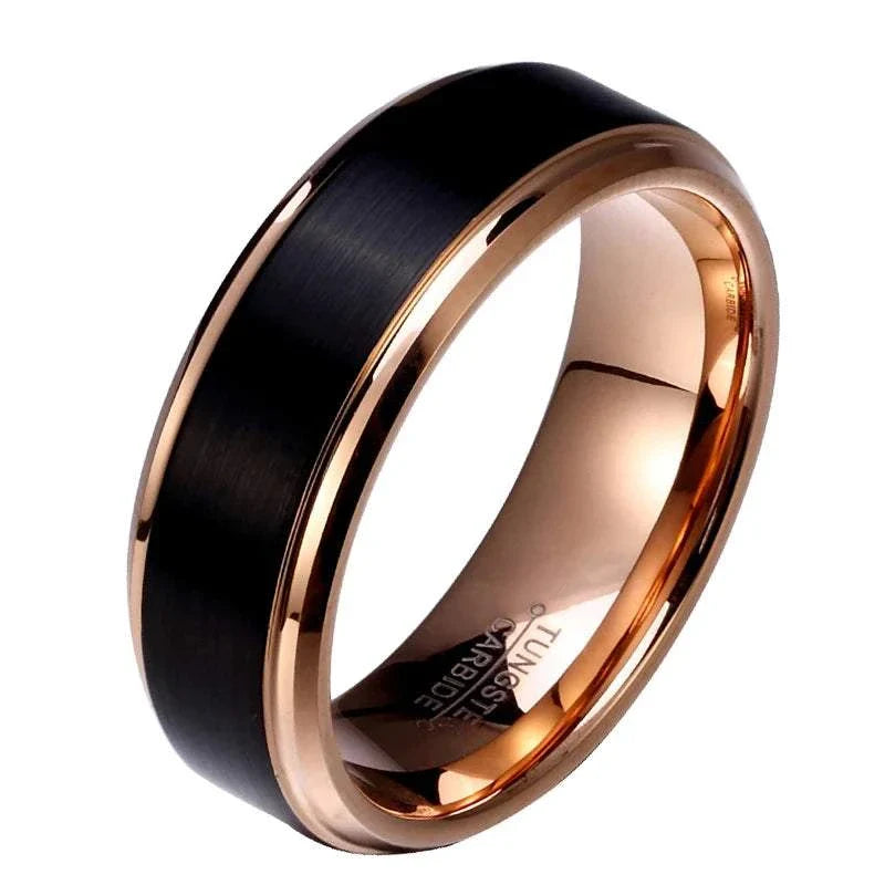 Wholesale Tungsten Rings BlackExpress Global Mart  wedding_engagement_jewelrySurface Width:4mm,6mm,8mmSetting Type:NoneRings Type:Wedding BandsModel Number:XTU042RShape\pattern:RoundStyle:ClassicOccasion:WeddingMaterial:MetalMetals Type:TUNGSWholesale Tungsten Rings Black with Rose Gold Color Men Wedding Band 6b0d141-b8