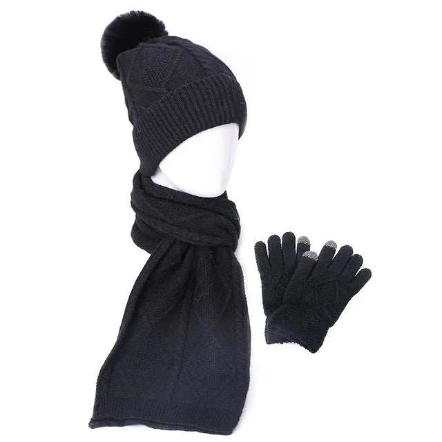 Winter Knitted Wool Set PiecesExpress Global Mart  women_accessoriesProduct Description
Elevate your winter wardrobe with the Winter Knitted Wool Set Pieces. This luxurious set includes a matching hat, scarf, and gloves, designed to Winter Knitted Wool Set PiecesCartifind