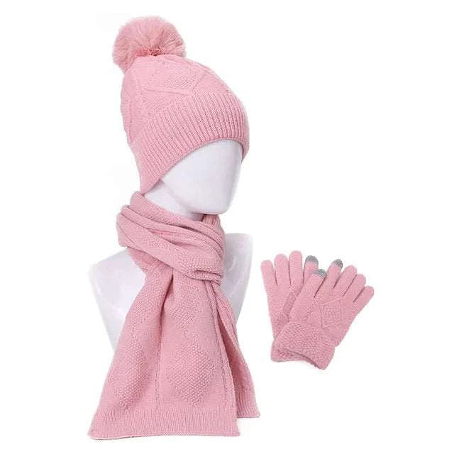 Winter Knitted Wool Set PiecesExpress Global Mart  women_accessoriesProduct Description
Elevate your winter wardrobe with the Winter Knitted Wool Set Pieces. This luxurious set includes a matching hat, scarf, and gloves, designed to Winter Knitted Wool Set PiecesCartifind