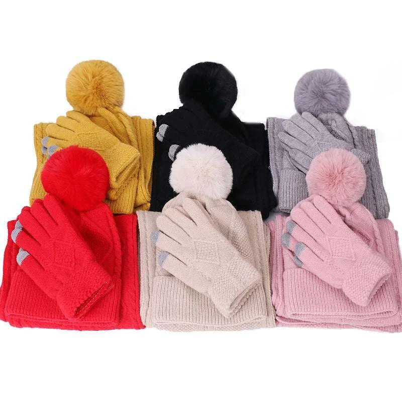 Winter Knitted Wool Set PiecesExpress Global Mart  women_accessoriesProduct Description
Elevate your winter wardrobe with the Winter Knitted Wool Set Pieces. This luxurious set includes a matching hat, scarf, and gloves, designed to Winter Knitted Wool Set PiecesCartifind