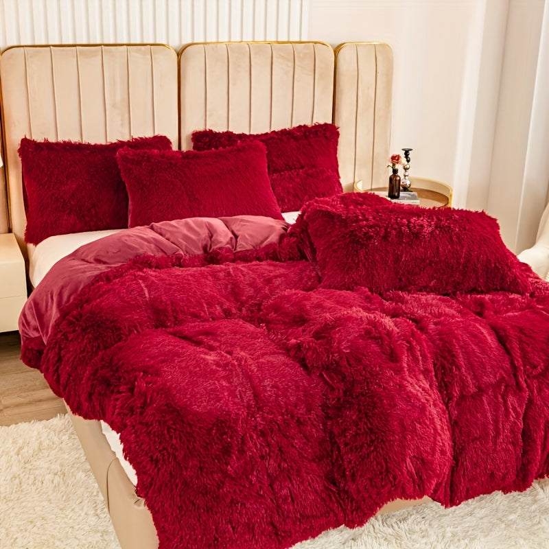 Multicolor Plush Duvet Cover SetExpress Global Mart  customizedProduct Description
Enhance your bedroom with the Multicolor Plush Duvet Cover Set, a luxurious addition that combines comfort and style seamlessly. Crafted from 100Multicolor Plush Duvet Cover SetCartifind