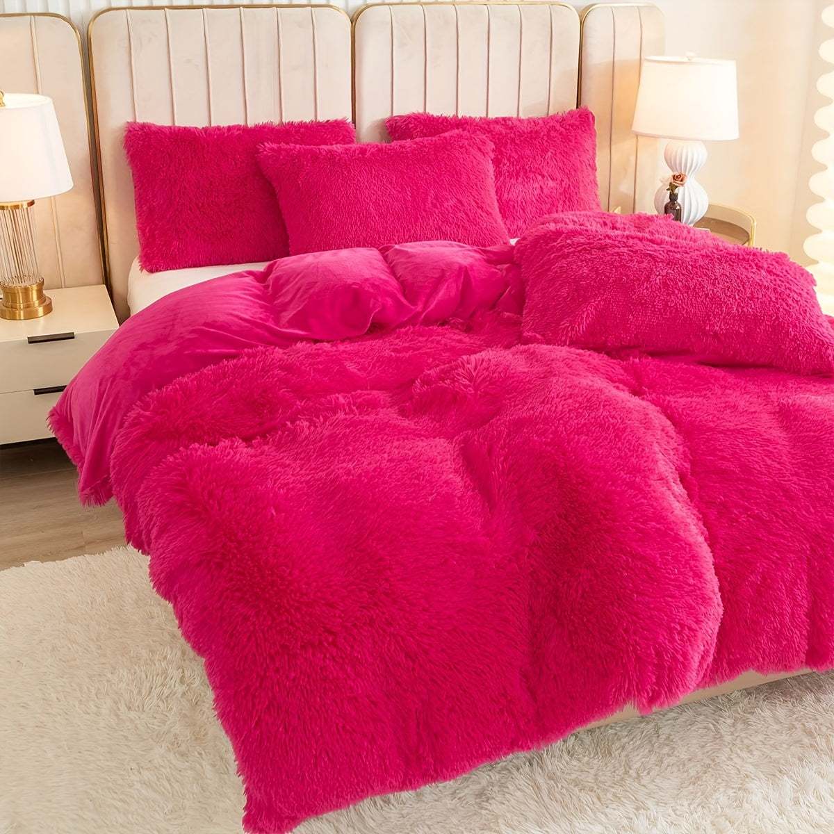 Multicolor Plush Duvet Cover SetExpress Global Mart  customizedProduct Description
Enhance your bedroom with the Multicolor Plush Duvet Cover Set, a luxurious addition that combines comfort and style seamlessly. Crafted from 100Multicolor Plush Duvet Cover SetCartifind