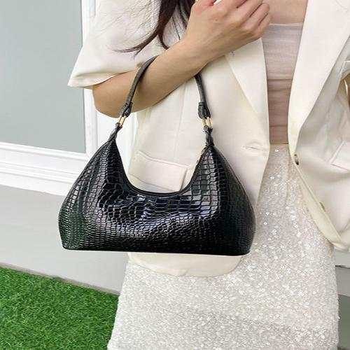 PU Leather Stone Texture Shoulder BagExpress Global Mart  Bag size: Medium
Material: PU leather
Imported
Product measurements:
Length 11.4 in, Width 3.1 in, Height 10.2 in, Weight 9.9 ozPU Leather Stone Texture Shoulder BagTrendsi