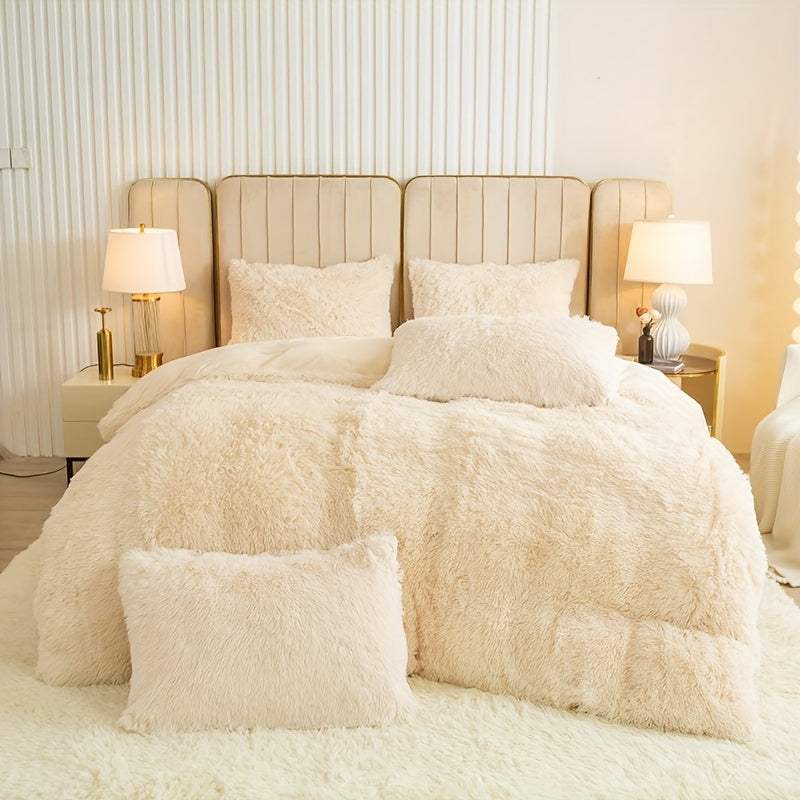 Multicolor Plush Duvet Cover SetExpress Global Mart  customizedProduct Description
Enhance your bedroom with the Multicolor Plush Duvet Cover Set, a luxurious addition that combines comfort and style seamlessly. Crafted from 100Multicolor Plush Duvet Cover SetCartifind