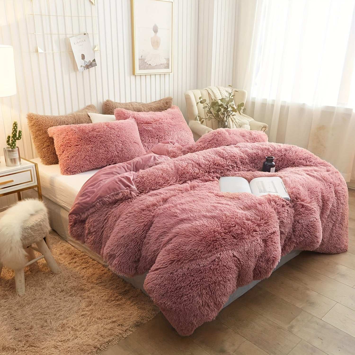 Multicolor Plush Duvet Cover SetExpress Global Mart  customizedProduct Description
Enhance your bedroom with the Multicolor Plush Duvet Cover Set, a luxurious addition that combines comfort and style seamlessly. Crafted from 100Multicolor Plush Duvet Cover SetCartifind